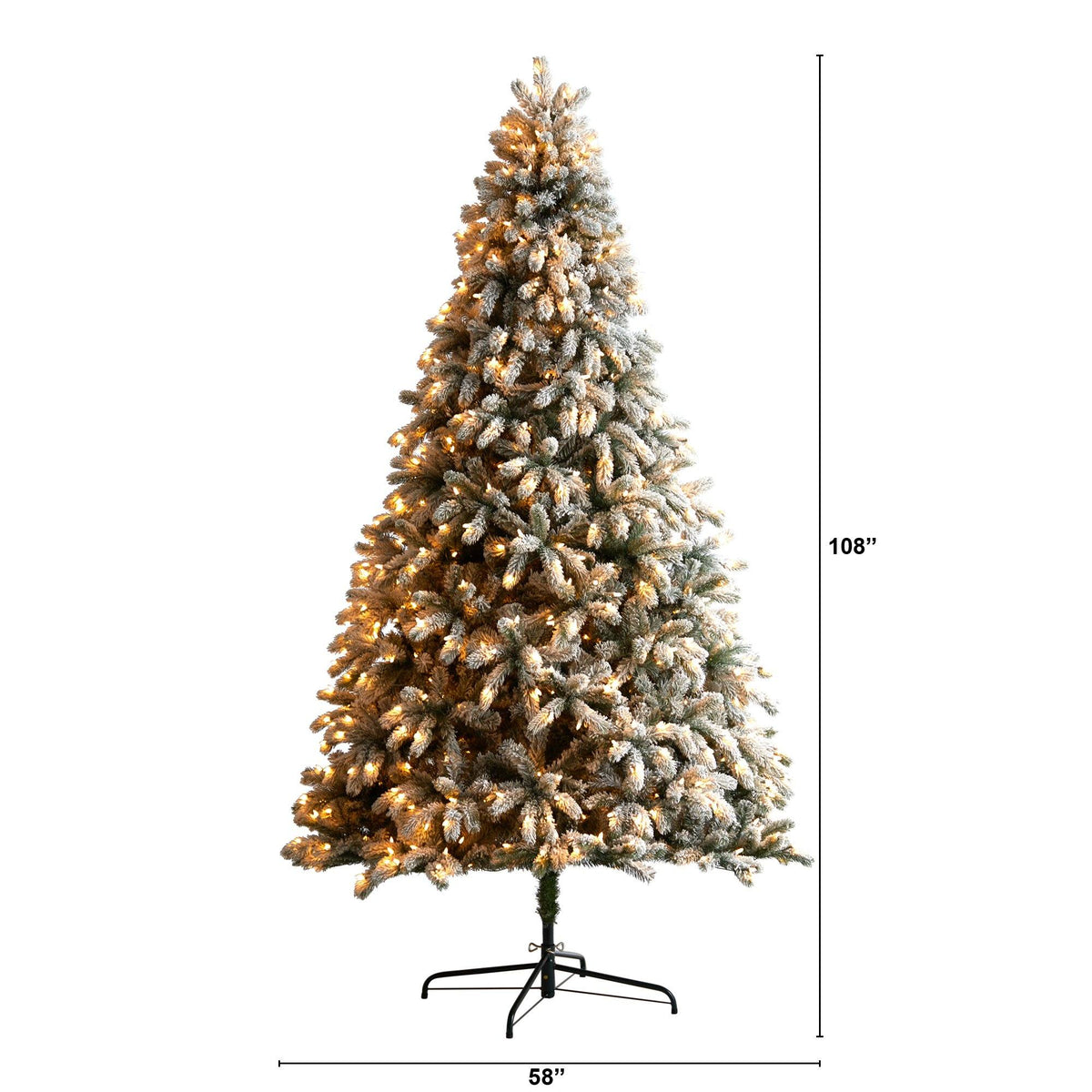a tall christmas tree with lights