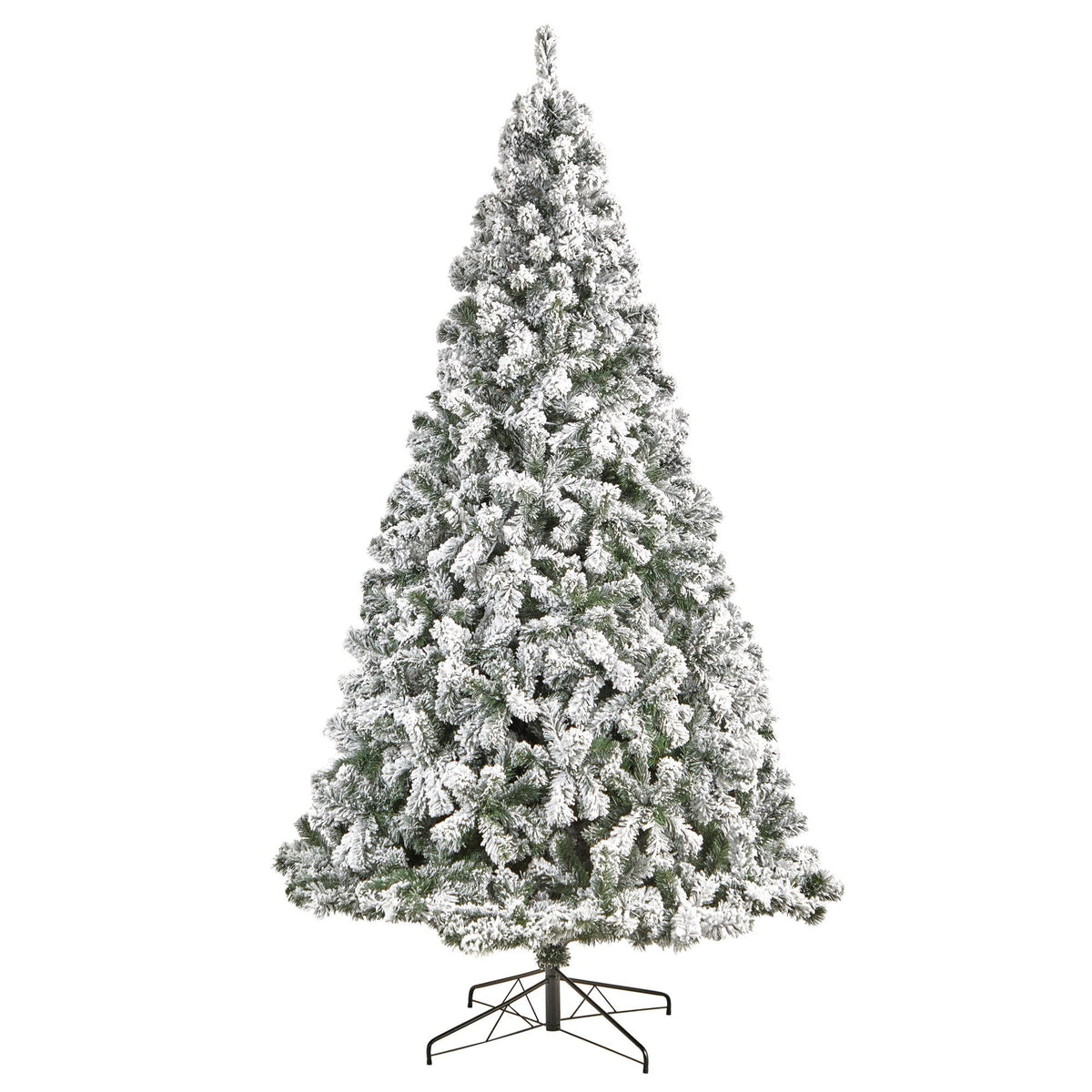 a christmas tree with snow on it