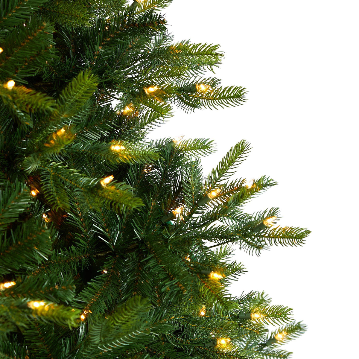 a close up of a christmas tree