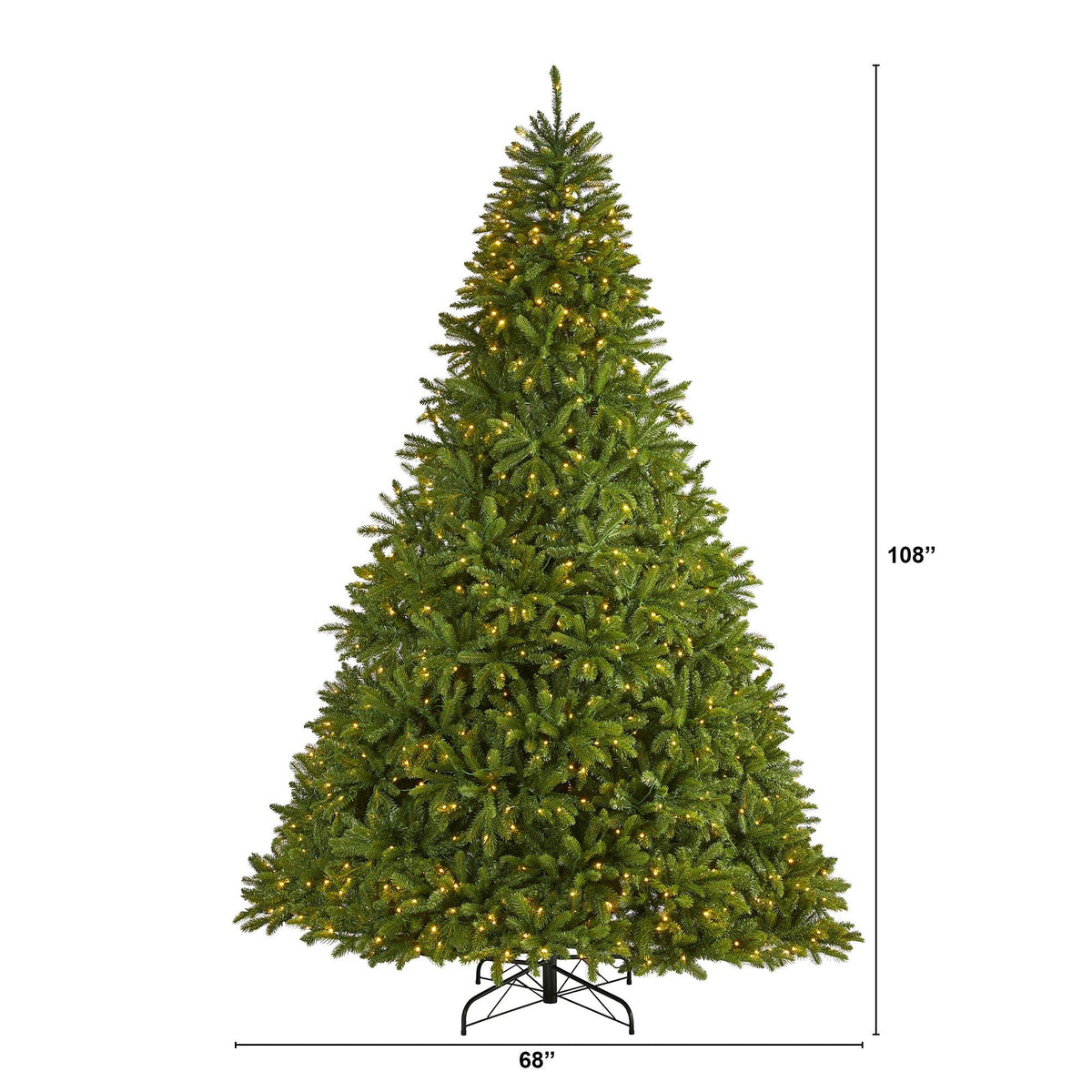 a christmas tree with lights