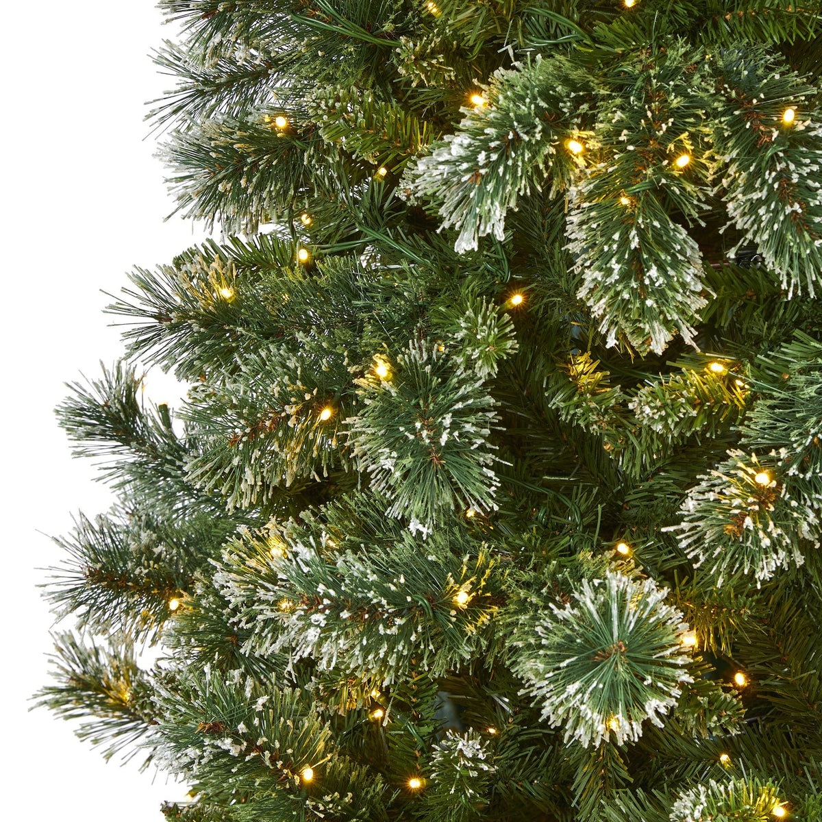 a close up of a christmas tree
