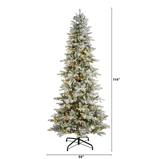 a tall christmas tree with lights