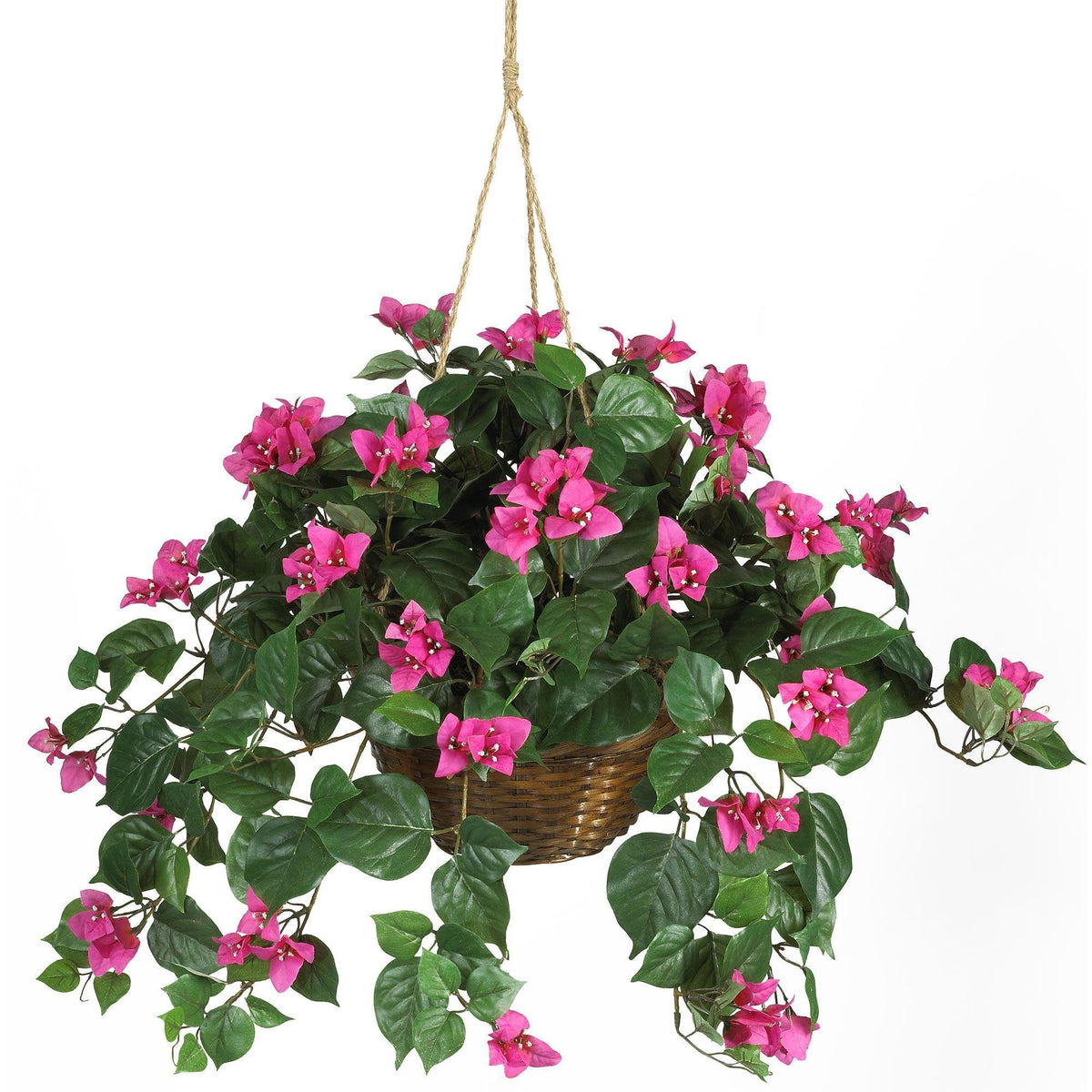 a basket of pink flowers