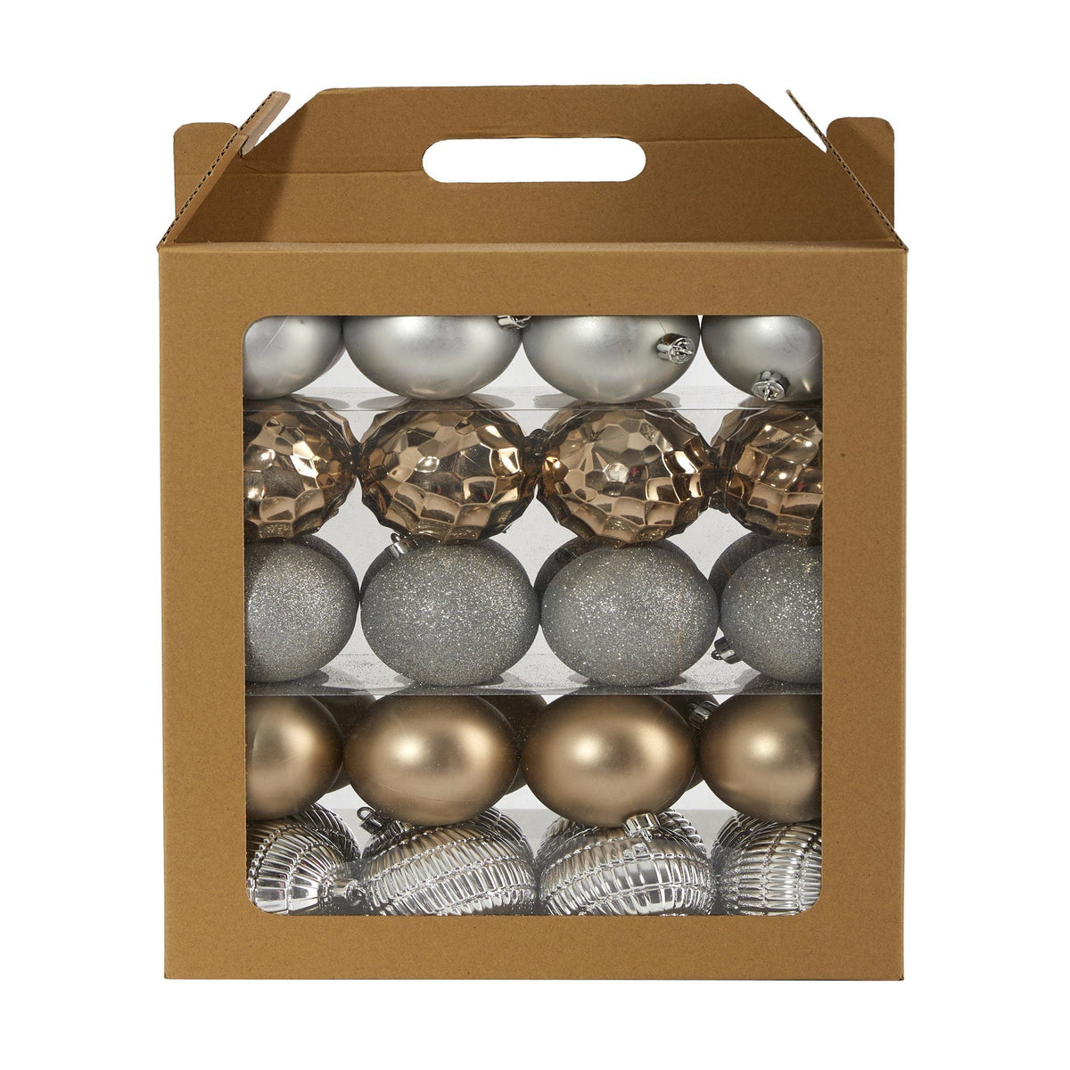 a box with ornaments in it