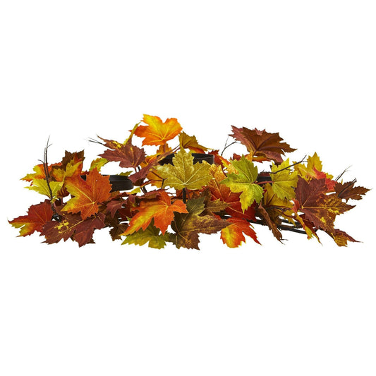 a bunch of colorful leaves