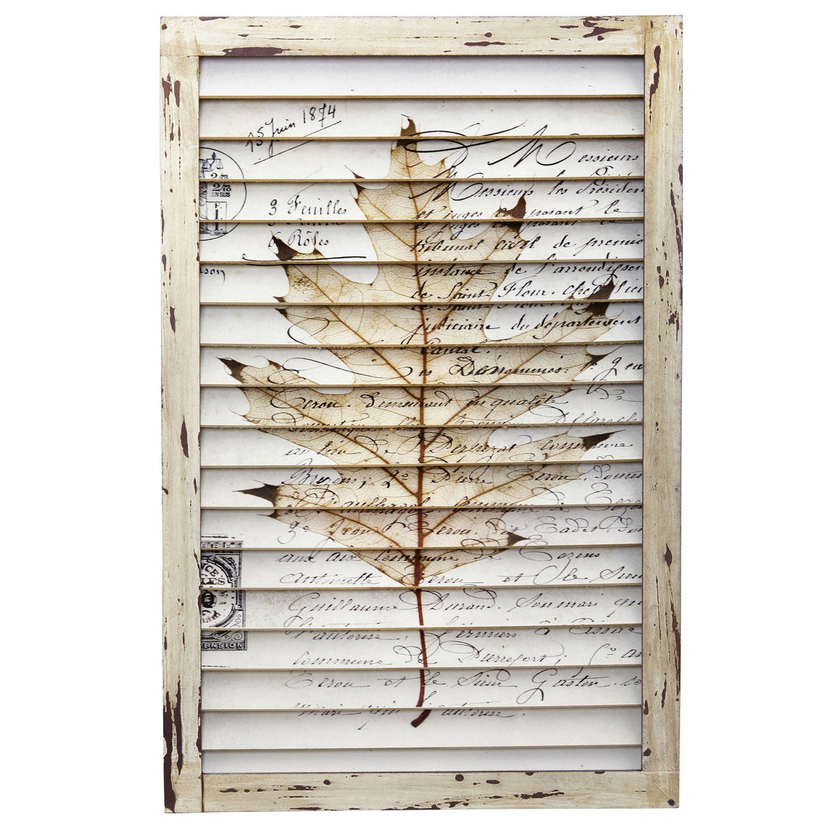 Maple Leaf Window Shutter Wall Décor