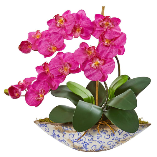 a pink flowers in a pot