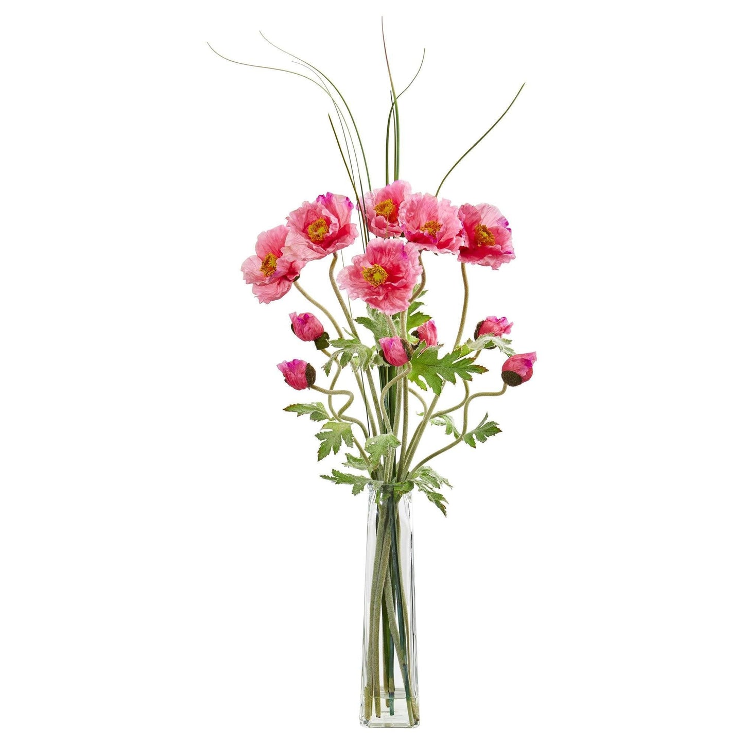 Poppy and Grass Artificial Arrangement