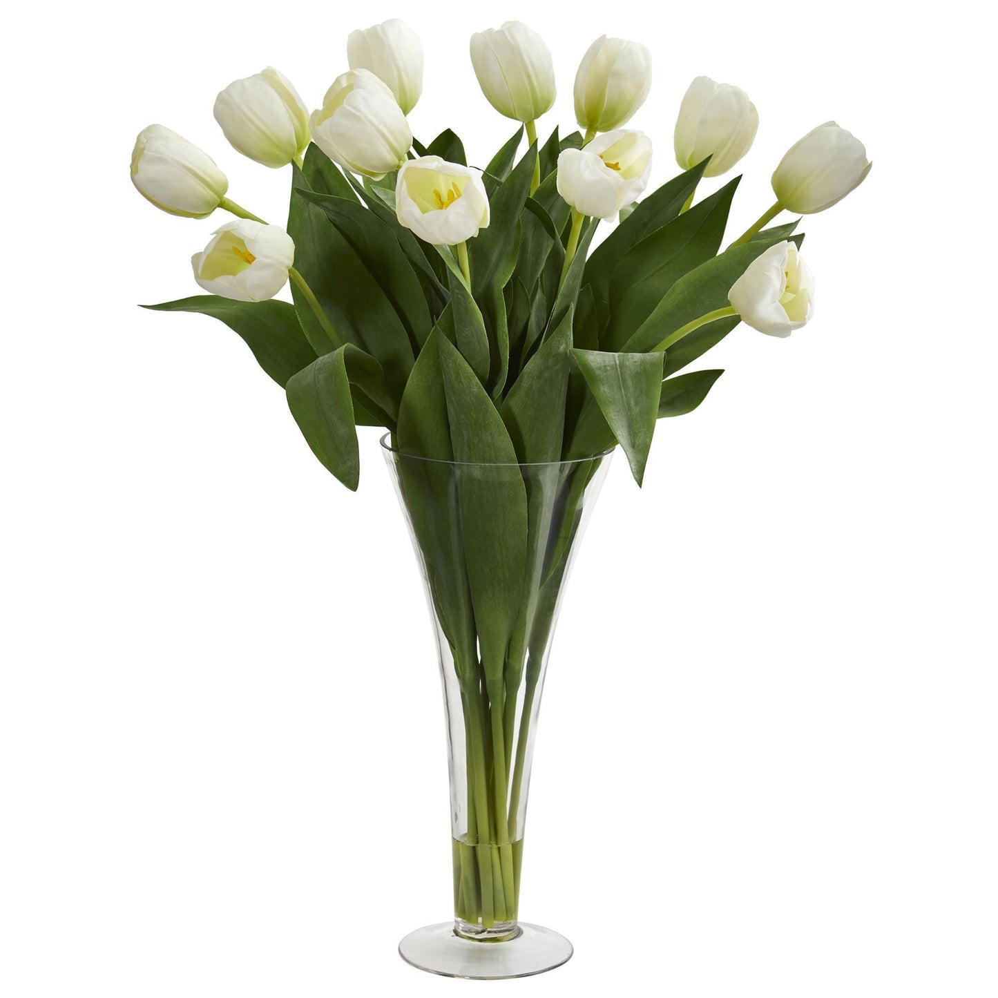 Tulips Artificial Arrangement in Flared Vase