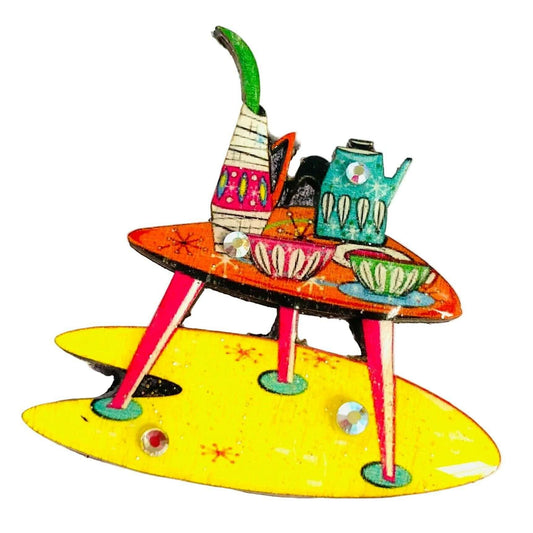 Atomic Furniture Brooch by Rosie Rose Parker