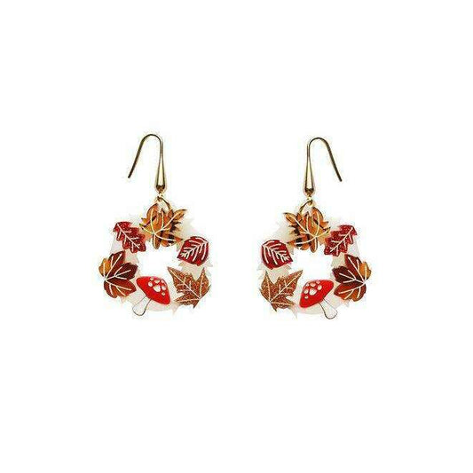 Autumn Wreath Earrings by Laliblue