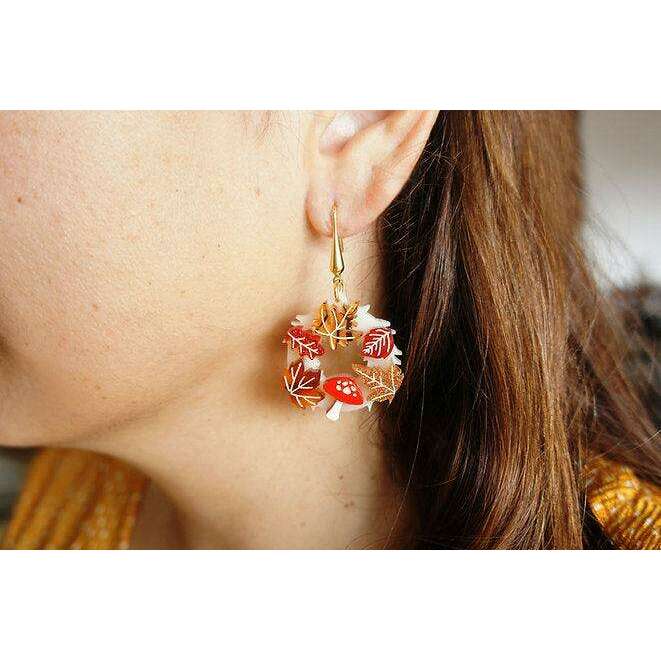 Autumn Wreath Earrings by Laliblue