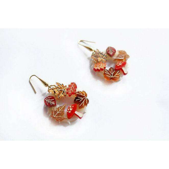 Autumn Wreath Earrings by Laliblue