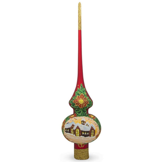 a red and gold christmas ornament