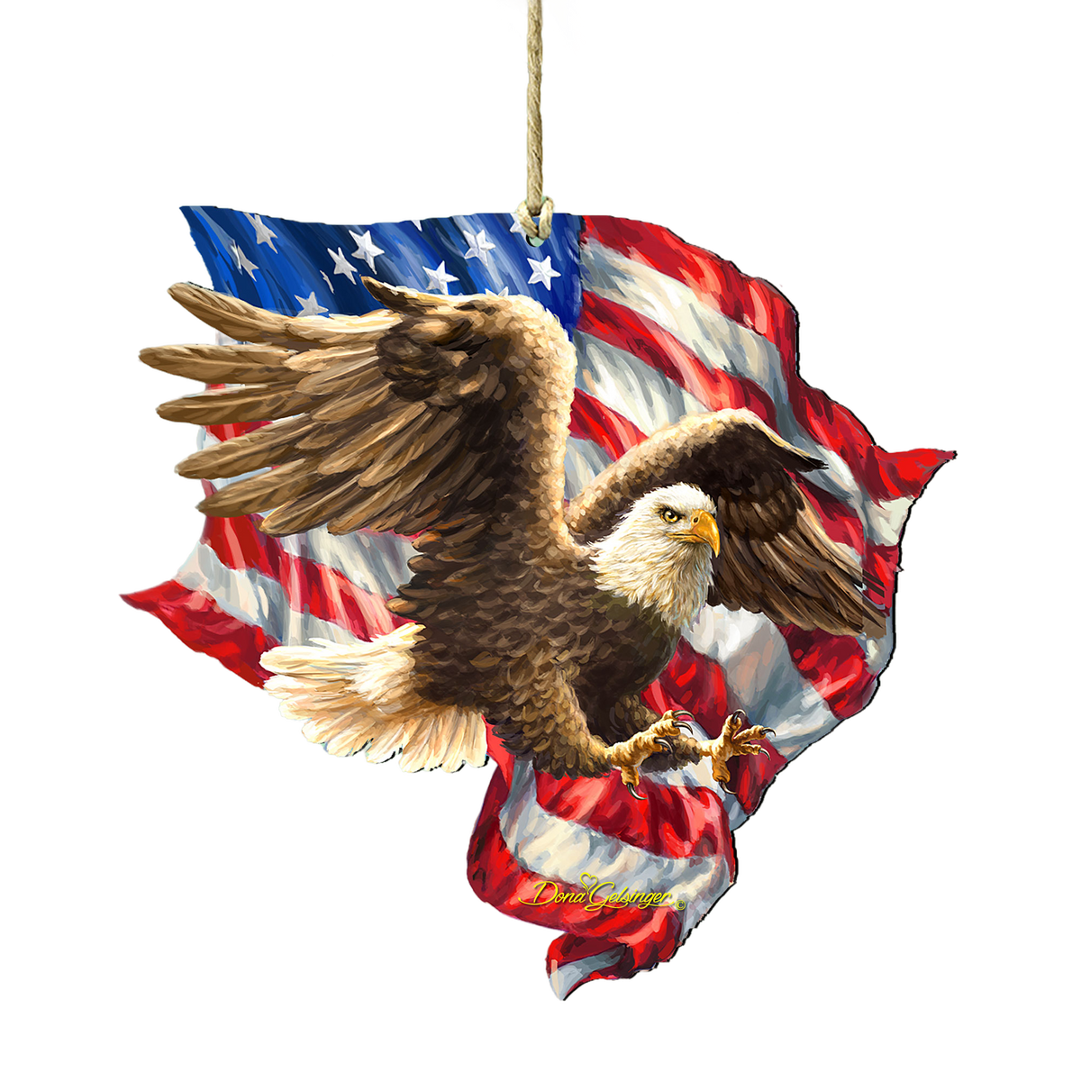 Patriotic American Eagle Ornament by D. Gelsinger - Designocracy - 8461052-1432