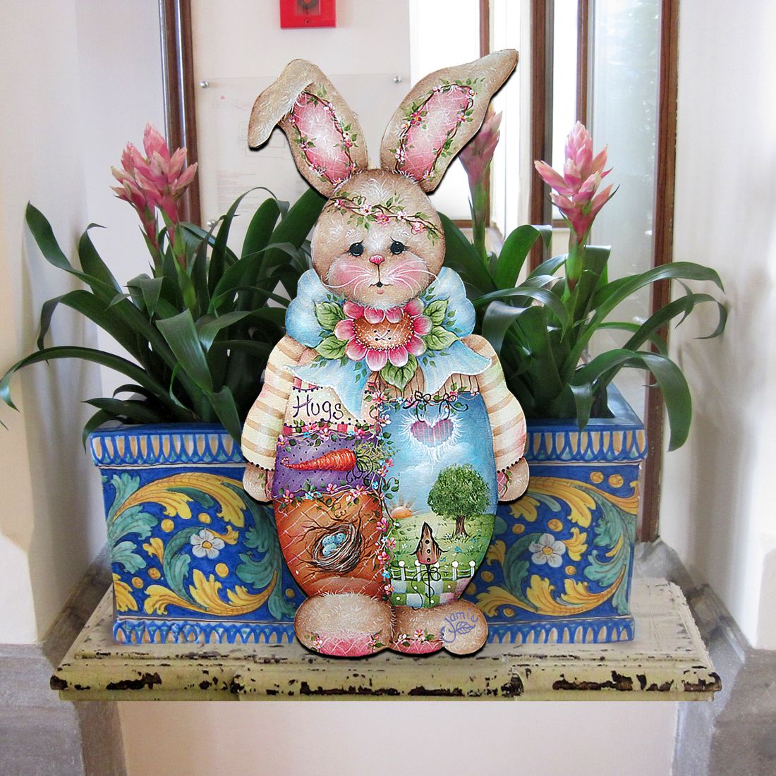 Bella Bunny Easter Door Decor by Jamie Mills-Price - Easter Spring Decor - 8457601H