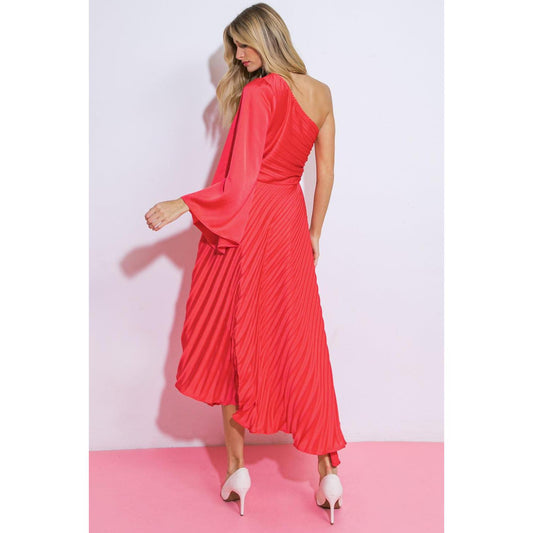 WRITE THIS DOWN WOVEN MIDI DRESS