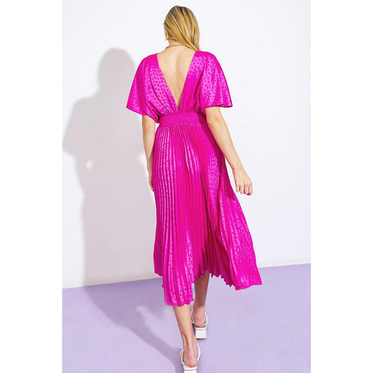 COWGIRL REPEAT SATIN MIDI DRESS
