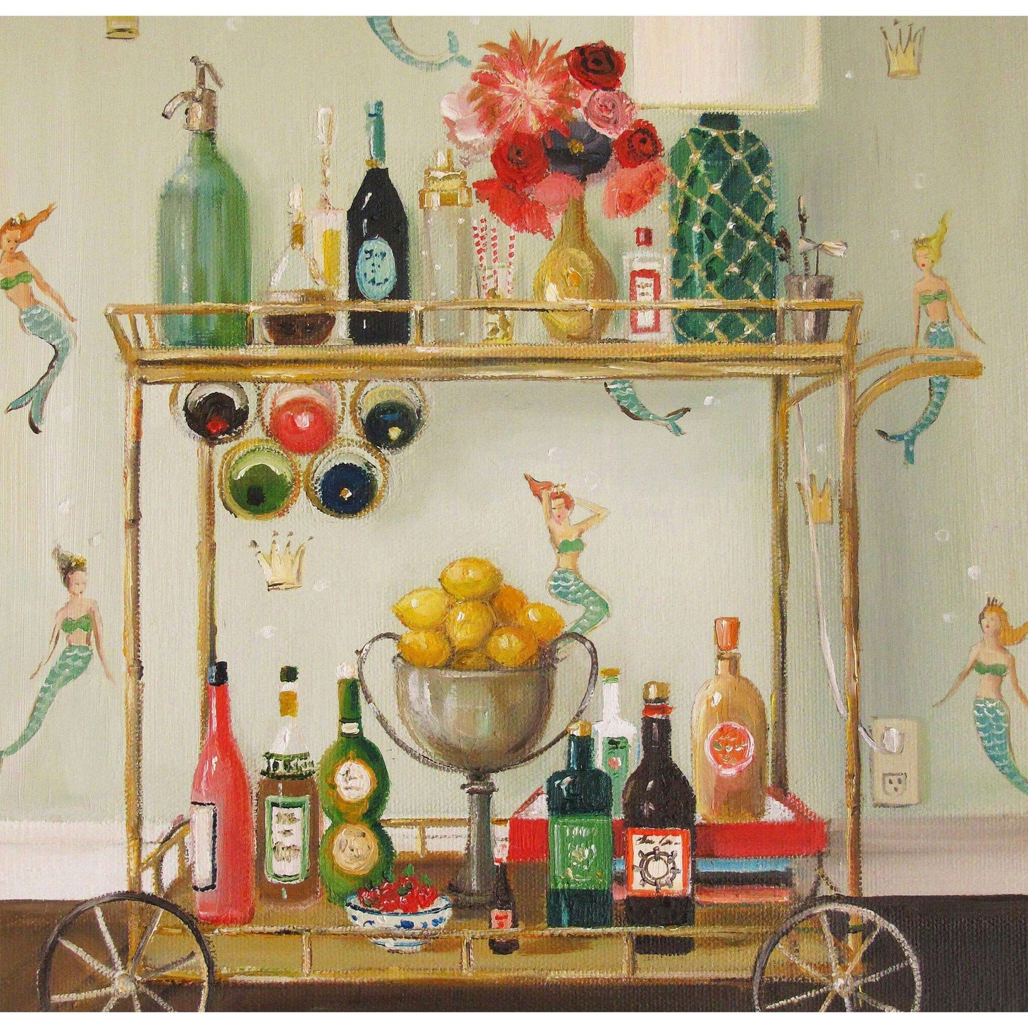 Barmaids Art Print - 8.5 X 11" by Janet Hill