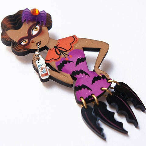 Bat Girl Brooch by Laliblue