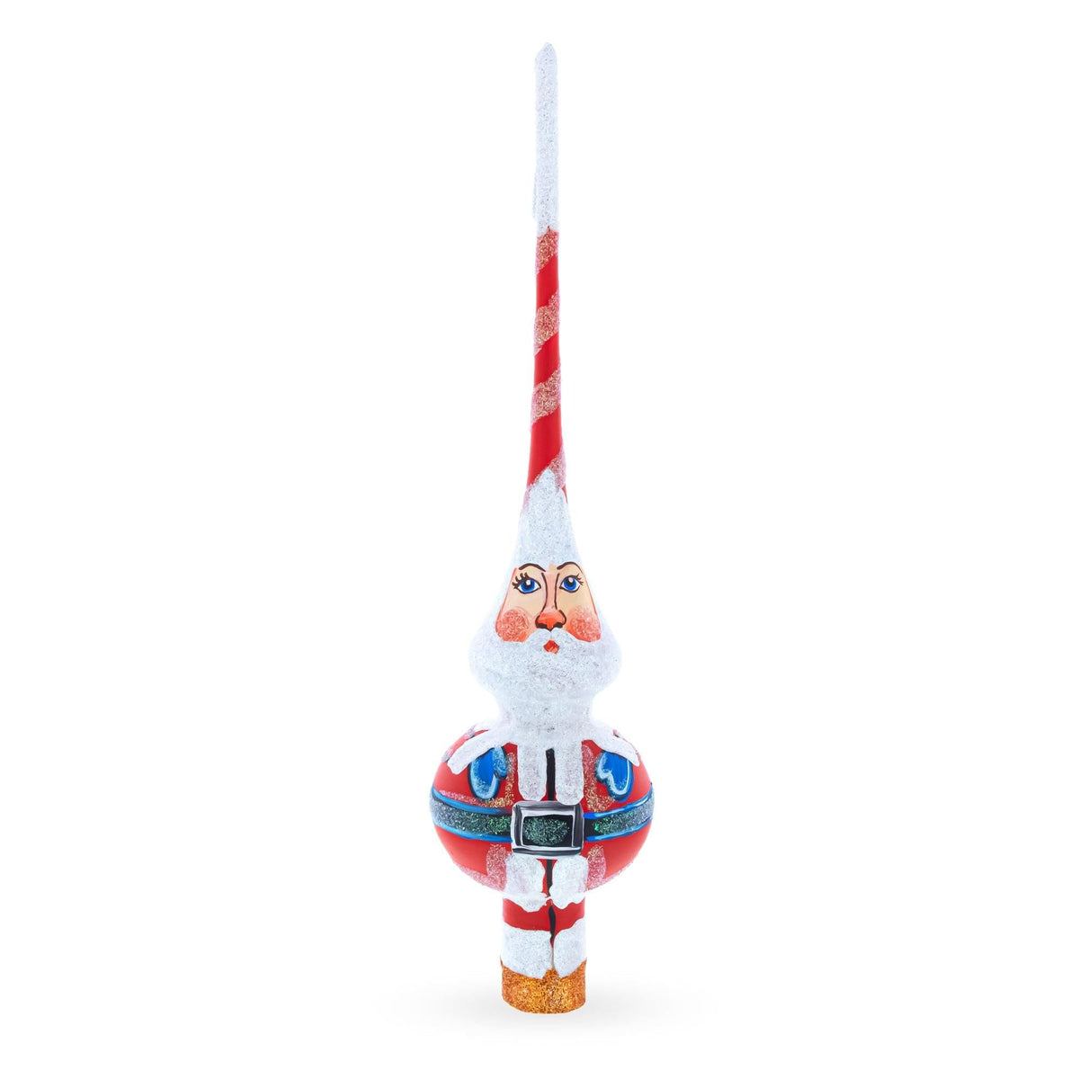 a red and white christmas ornament
