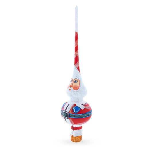 a red and white christmas ornament