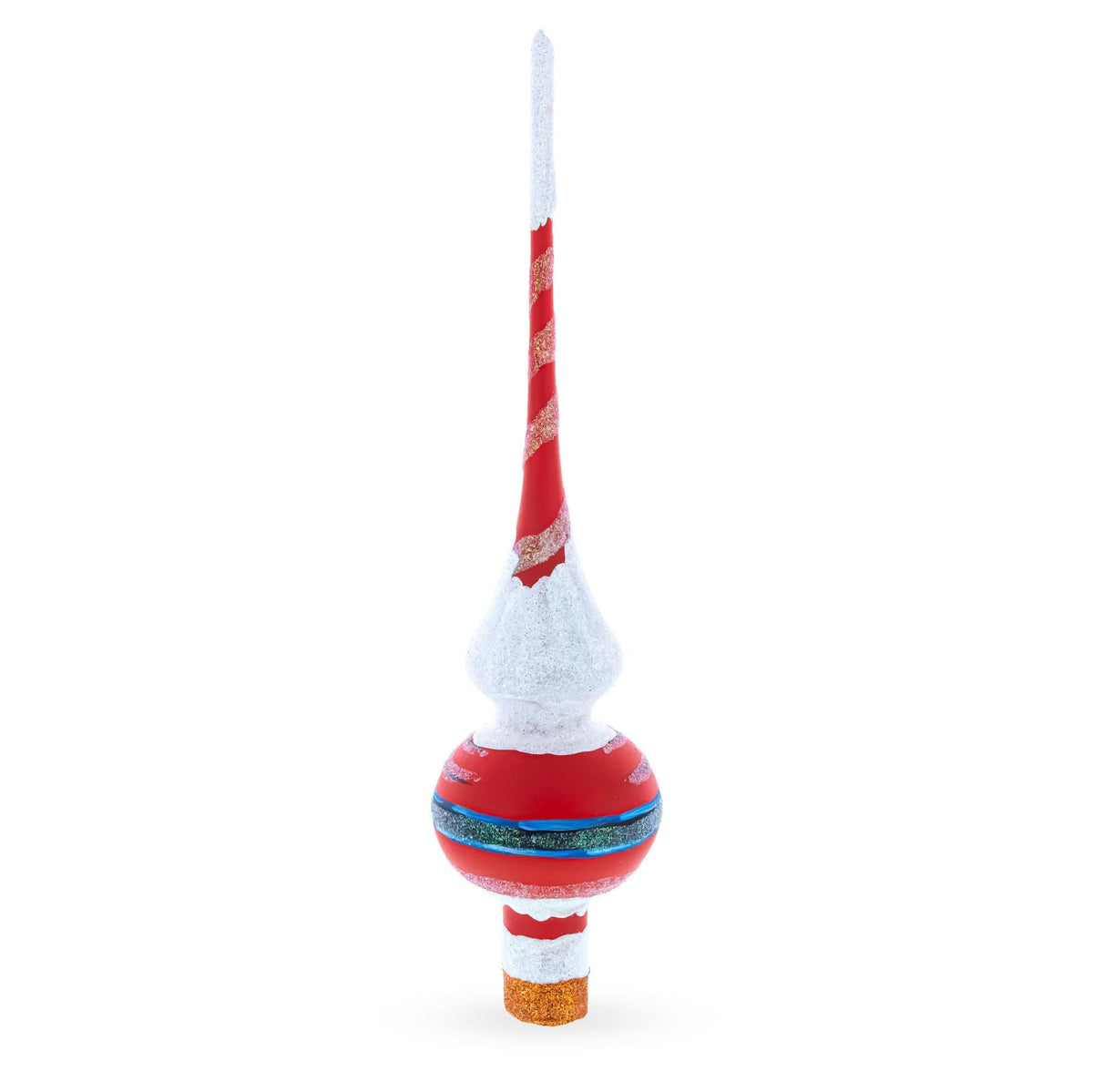 a red and white christmas ornament