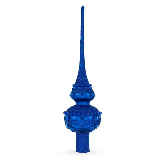 a blue decorative object with a pointy tip