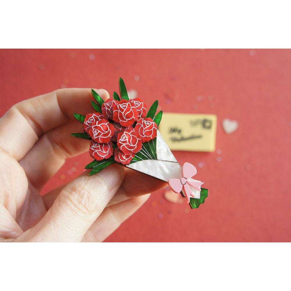 Be Mine Valentine Double Brooch by Laliblue