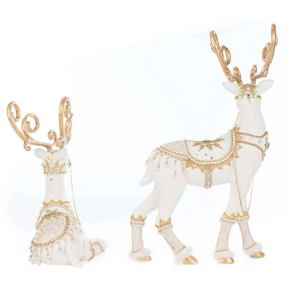 Bells of Brilliance Deer Assortment of 2 | Christmas Decor | Katherine's Collection