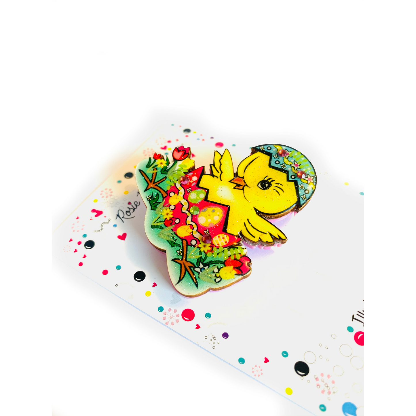 Benny the Easter Chick Brooch by Rosie Rose Parker