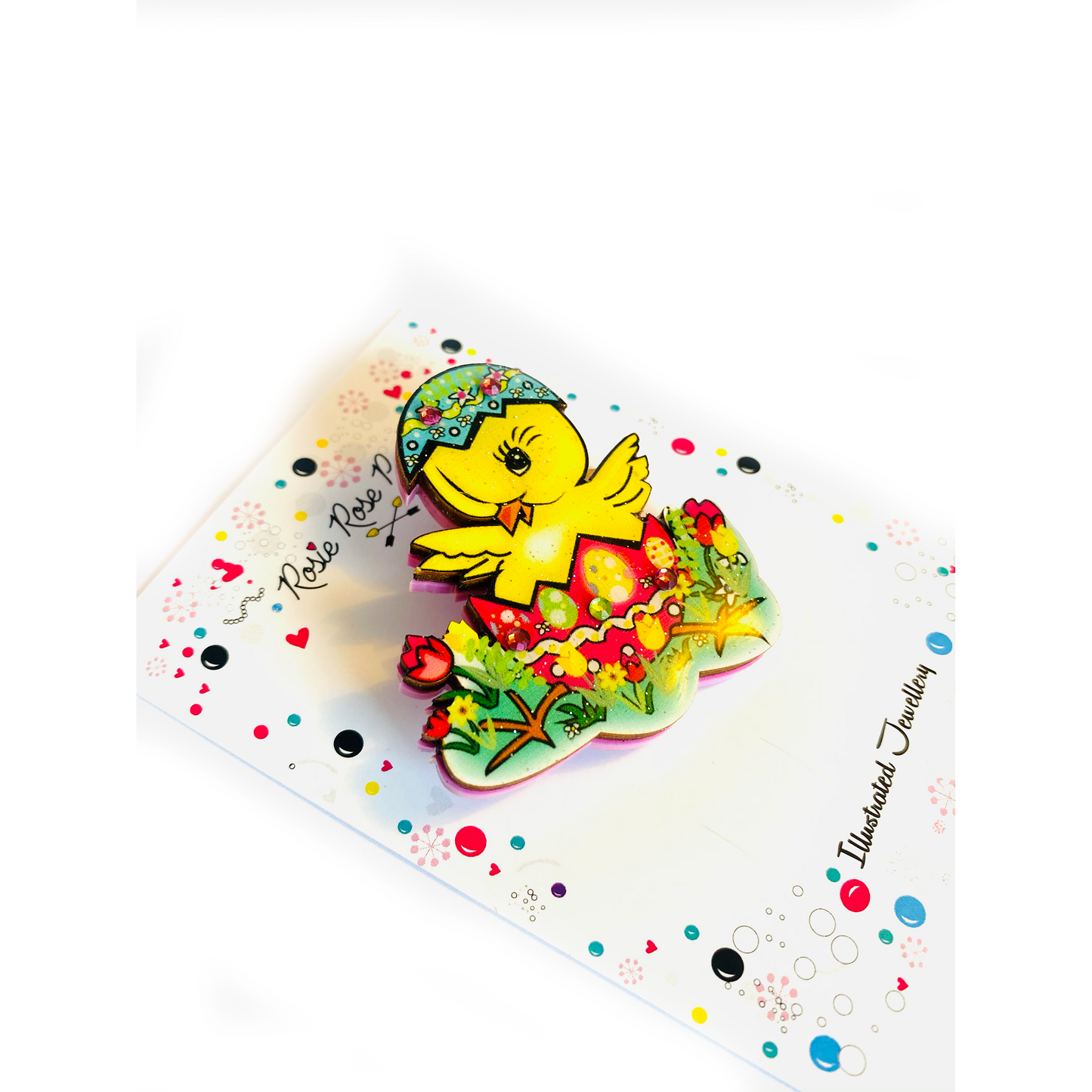 Benny the Easter Chick Brooch by Rosie Rose Parker