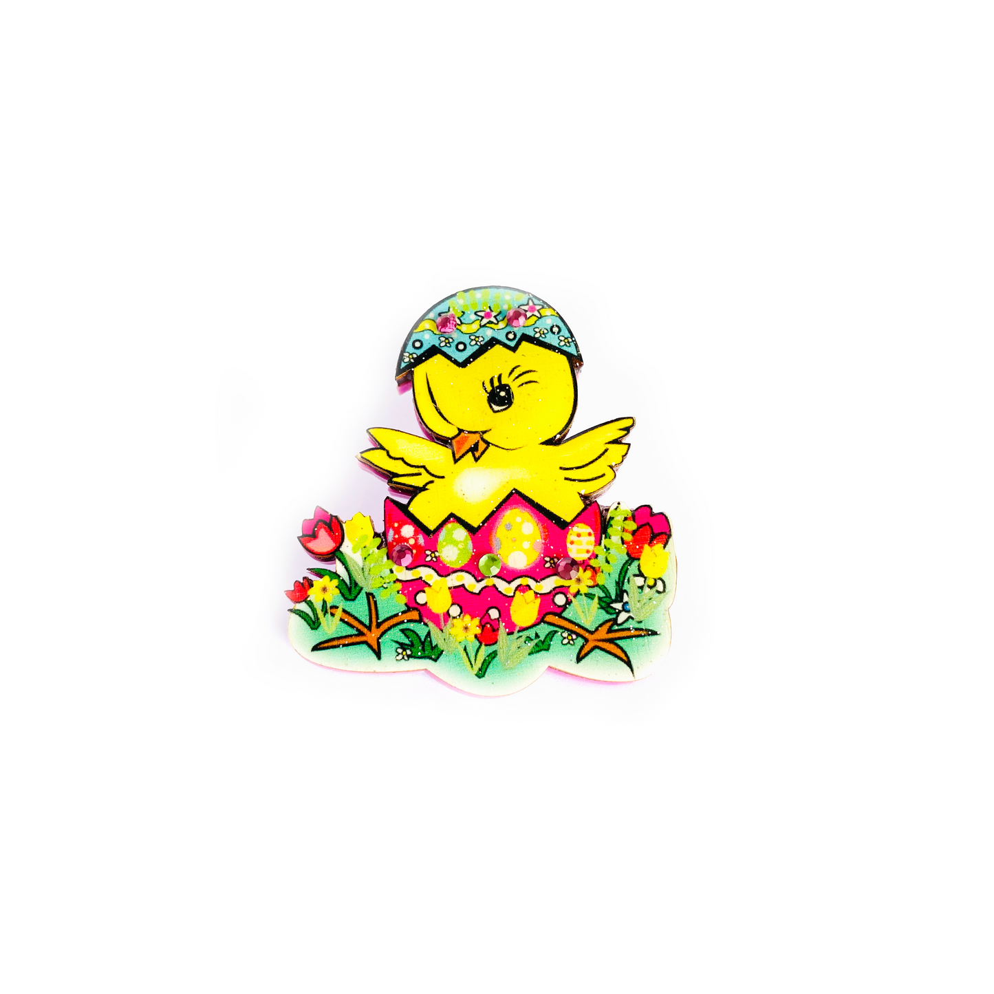 Benny the Easter Chick Brooch by Rosie Rose Parker