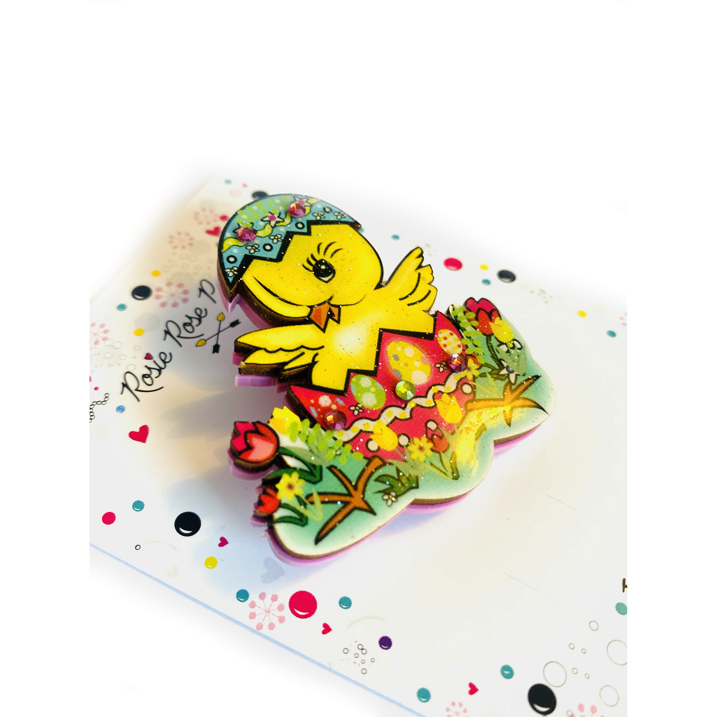 Benny the Easter Chick Brooch by Rosie Rose Parker