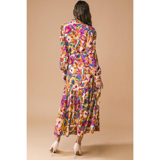 MY EYES ON YOU WOVEN MIDI DRESS