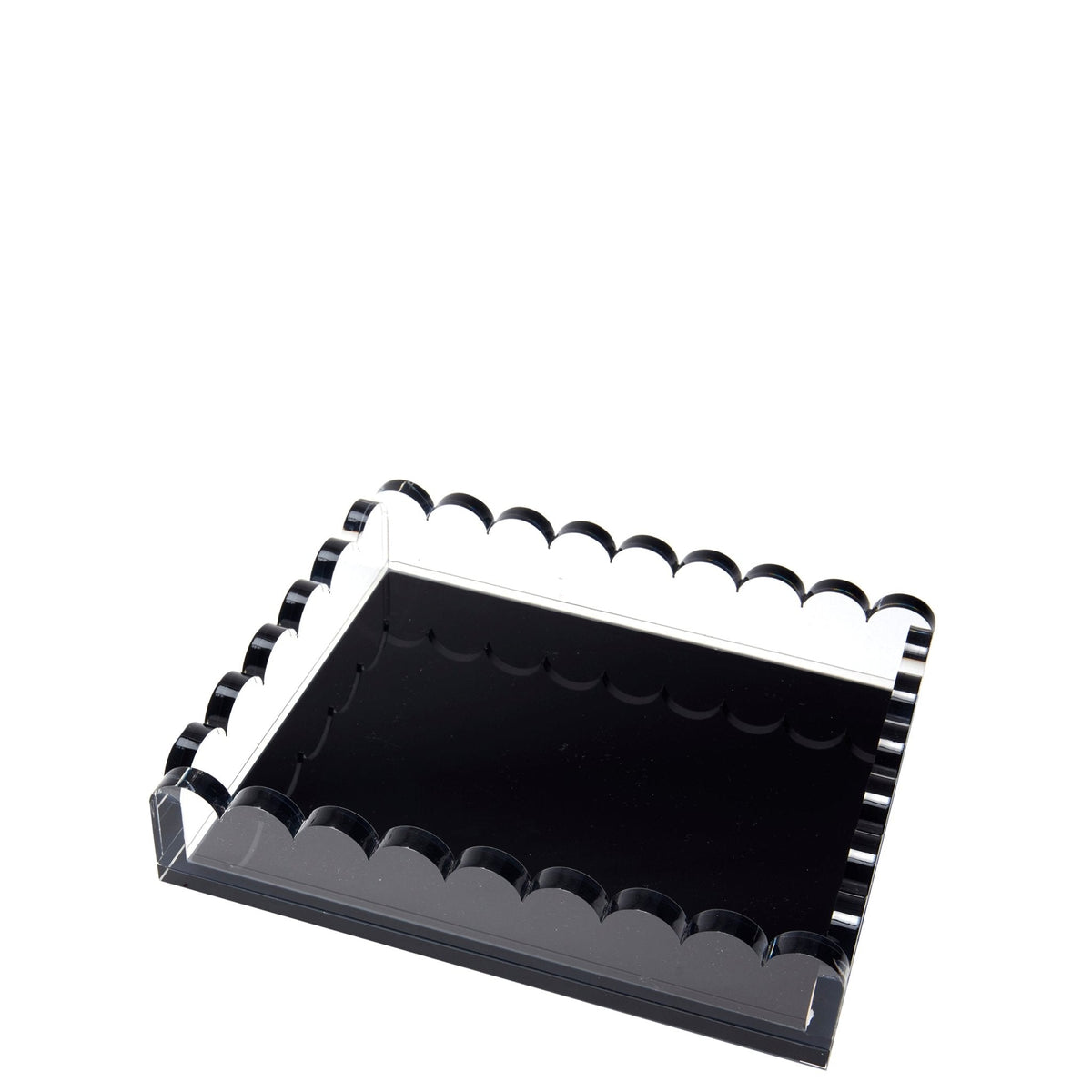 Black Acrylic Scallop Tray