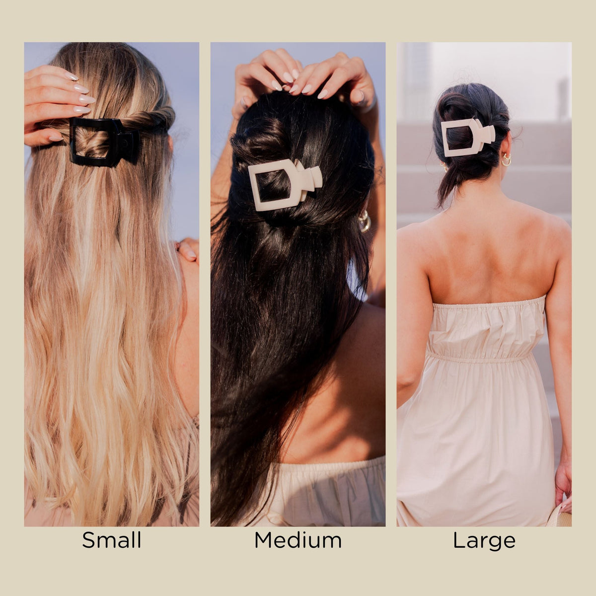 Tortoise Large Flat Square Hair Clip