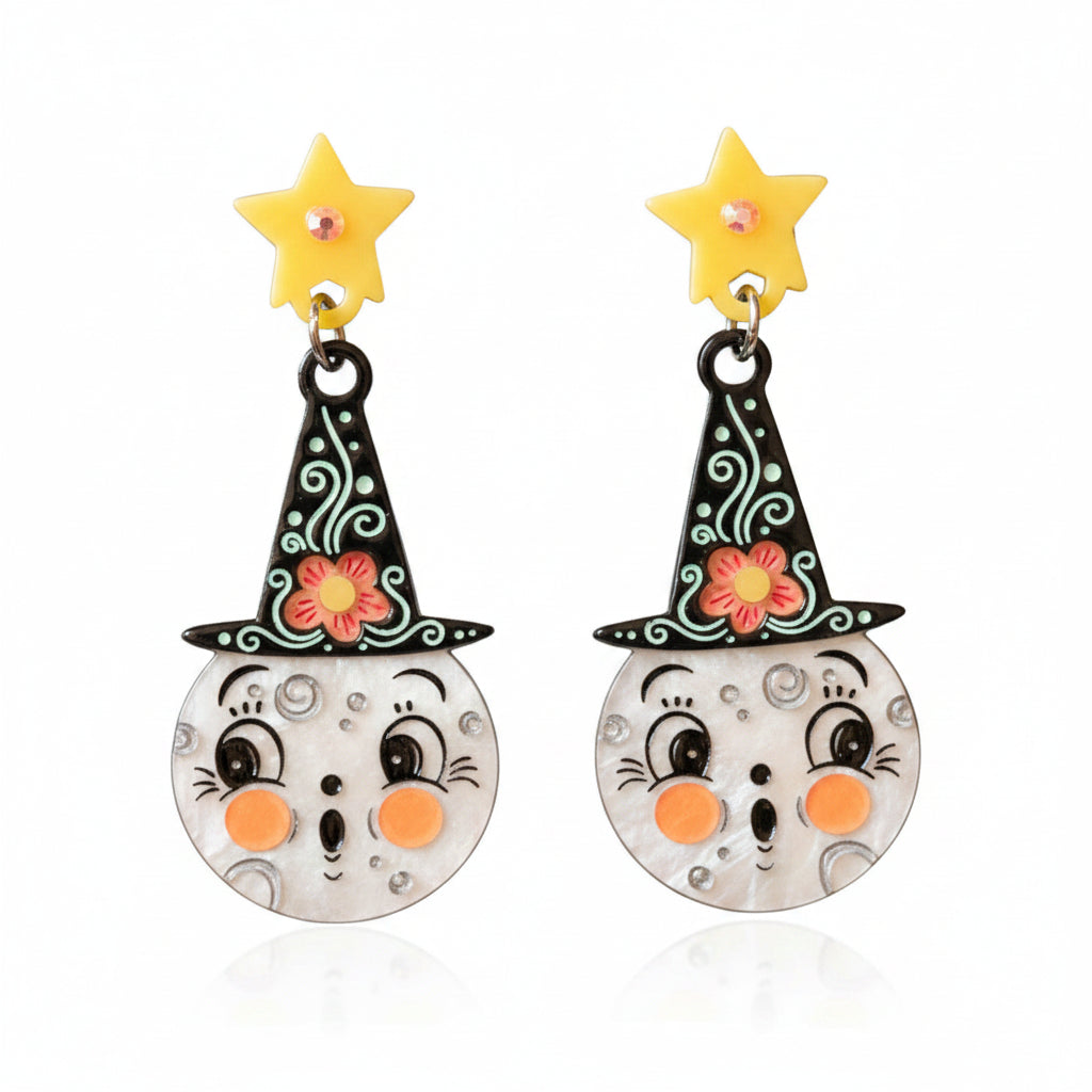 Bloomin' Luna Witch Statement Earrings by Johanna Parker x Lipstick & Chrome