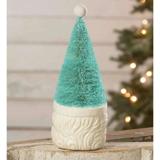 Bottle Brush Santa Blue Figure by Bethany Lowe Designs -11"