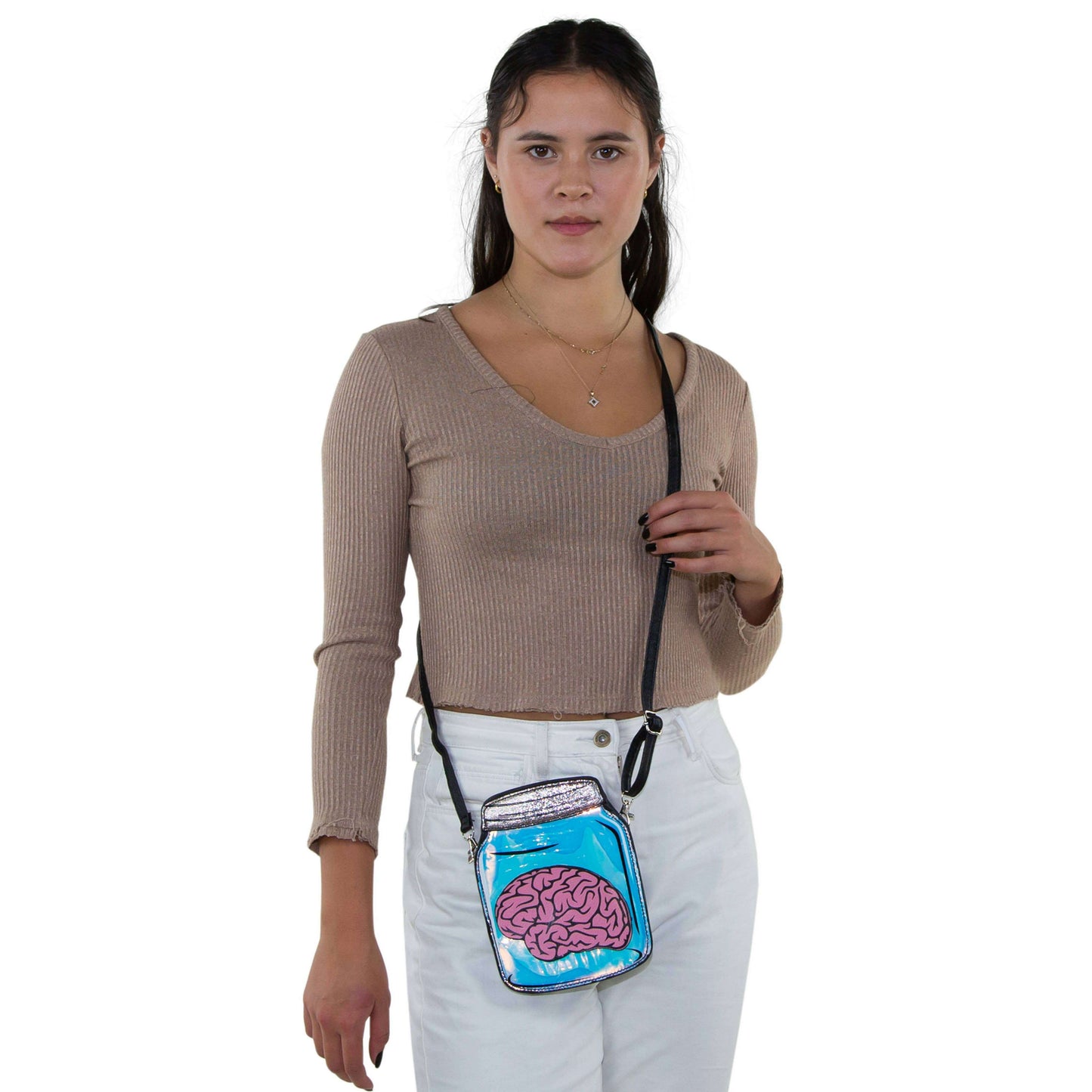 Brain in a Jar Crossbody Bag