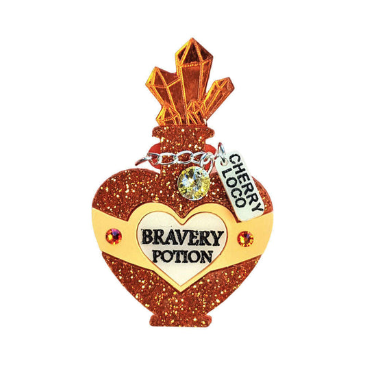 Bravery Potion Brooch by Cherryloco Jewellery