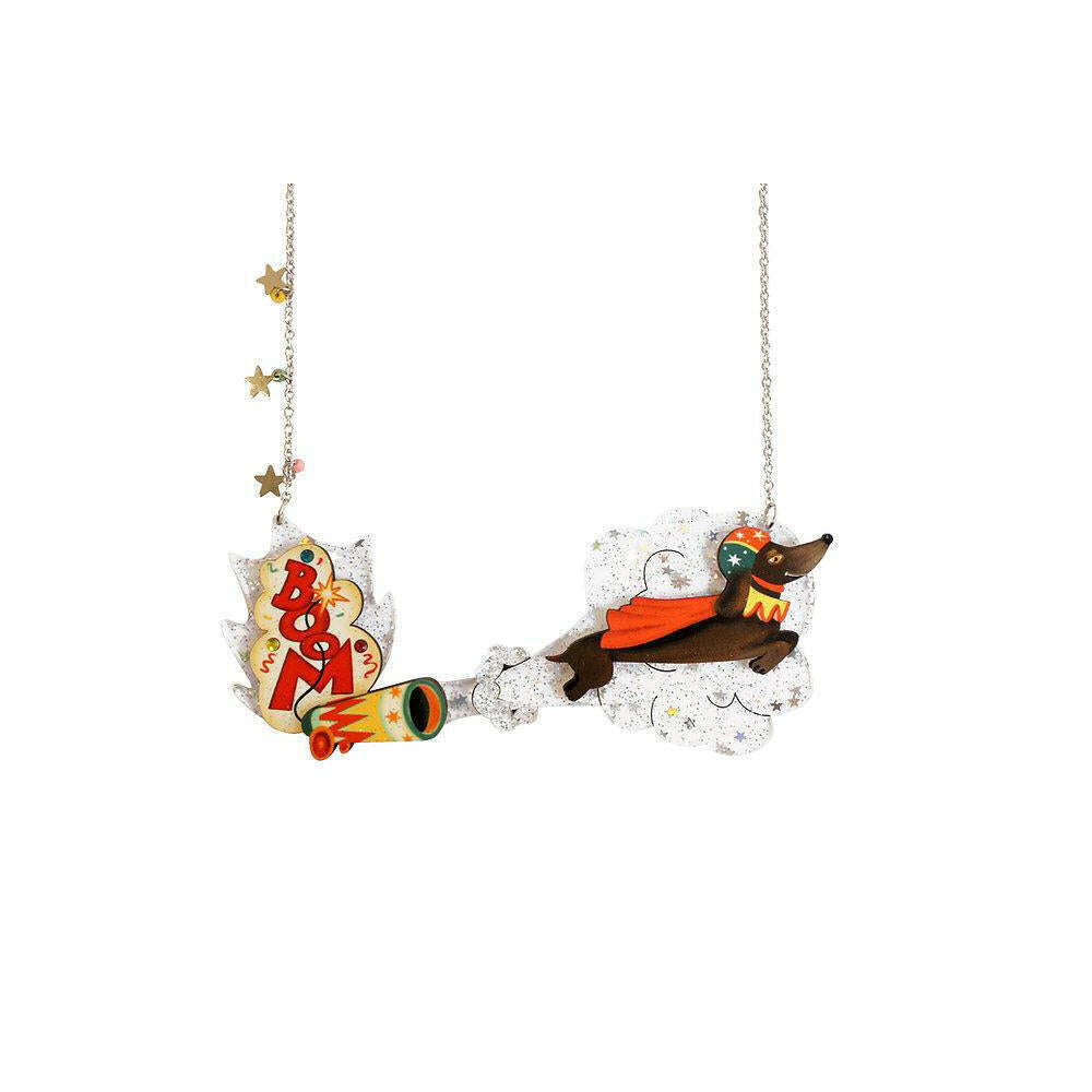 Bullet Dachshund Necklace and Brooch by Laliblue