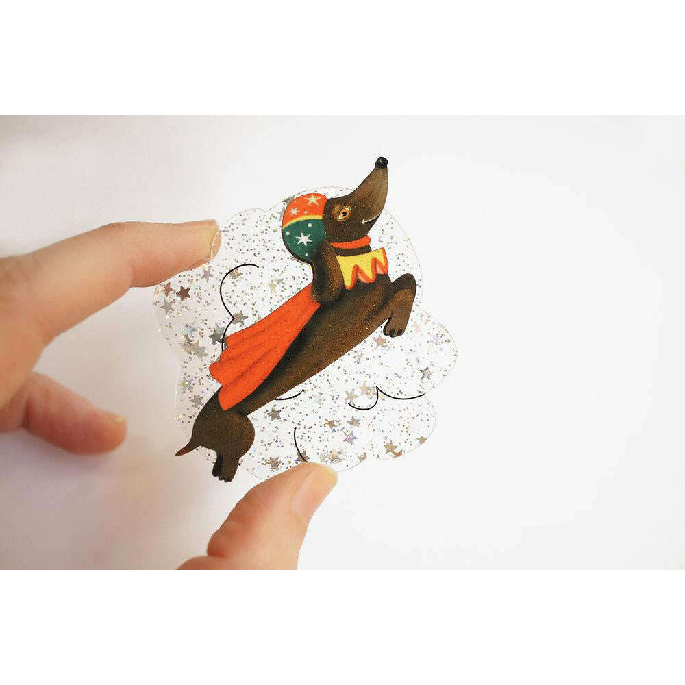Bullet Dachshund Necklace and Brooch by Laliblue