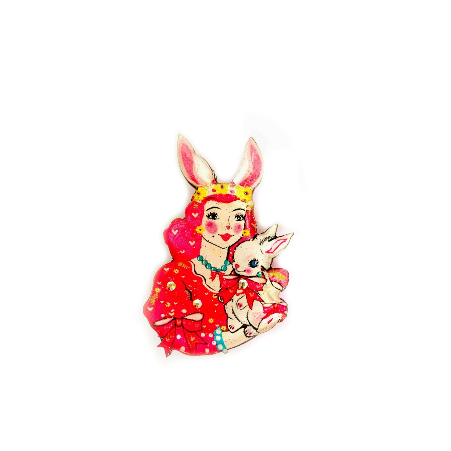 Bunny Girl Brooch by Rosie Rose Parker