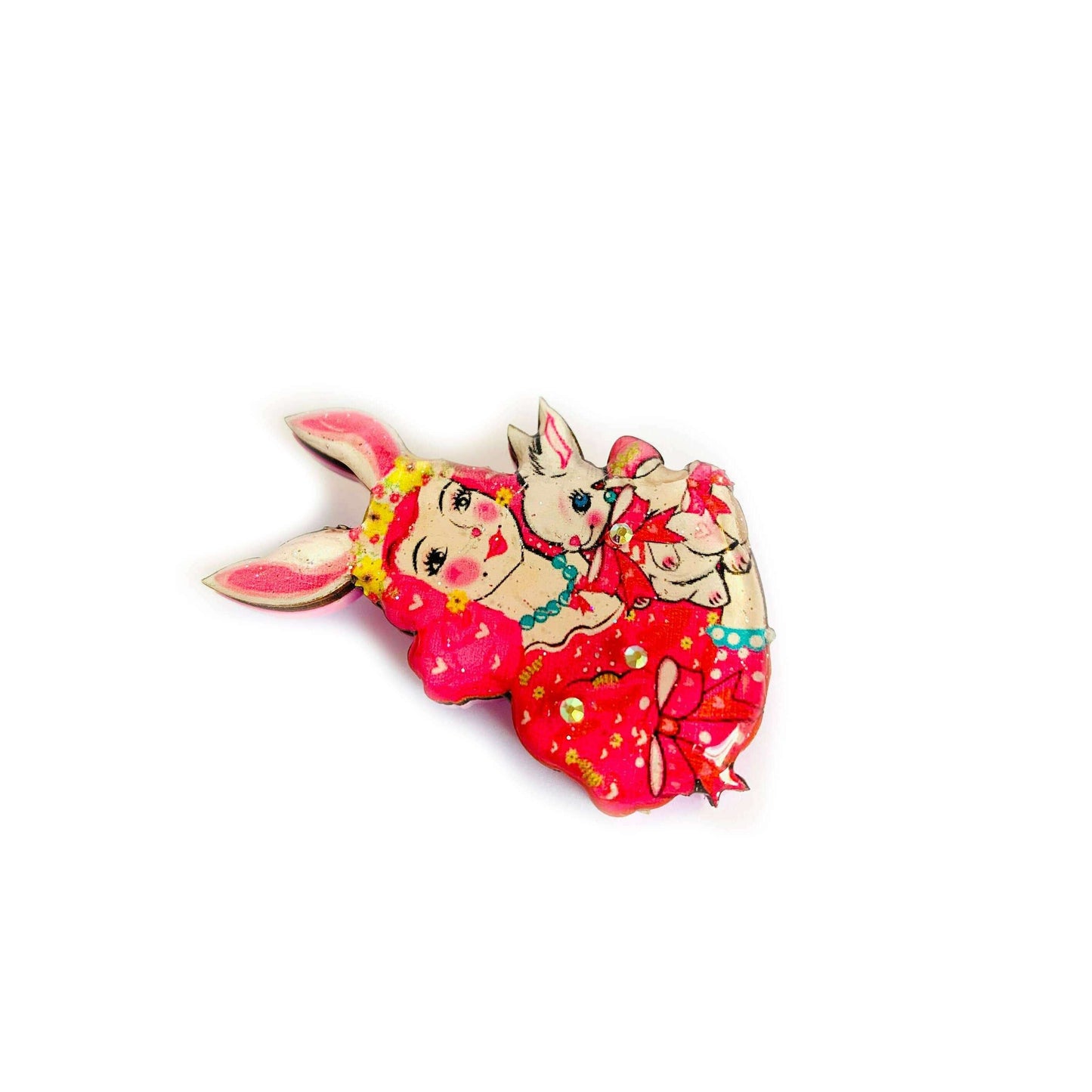 Bunny Girl Brooch by Rosie Rose Parker