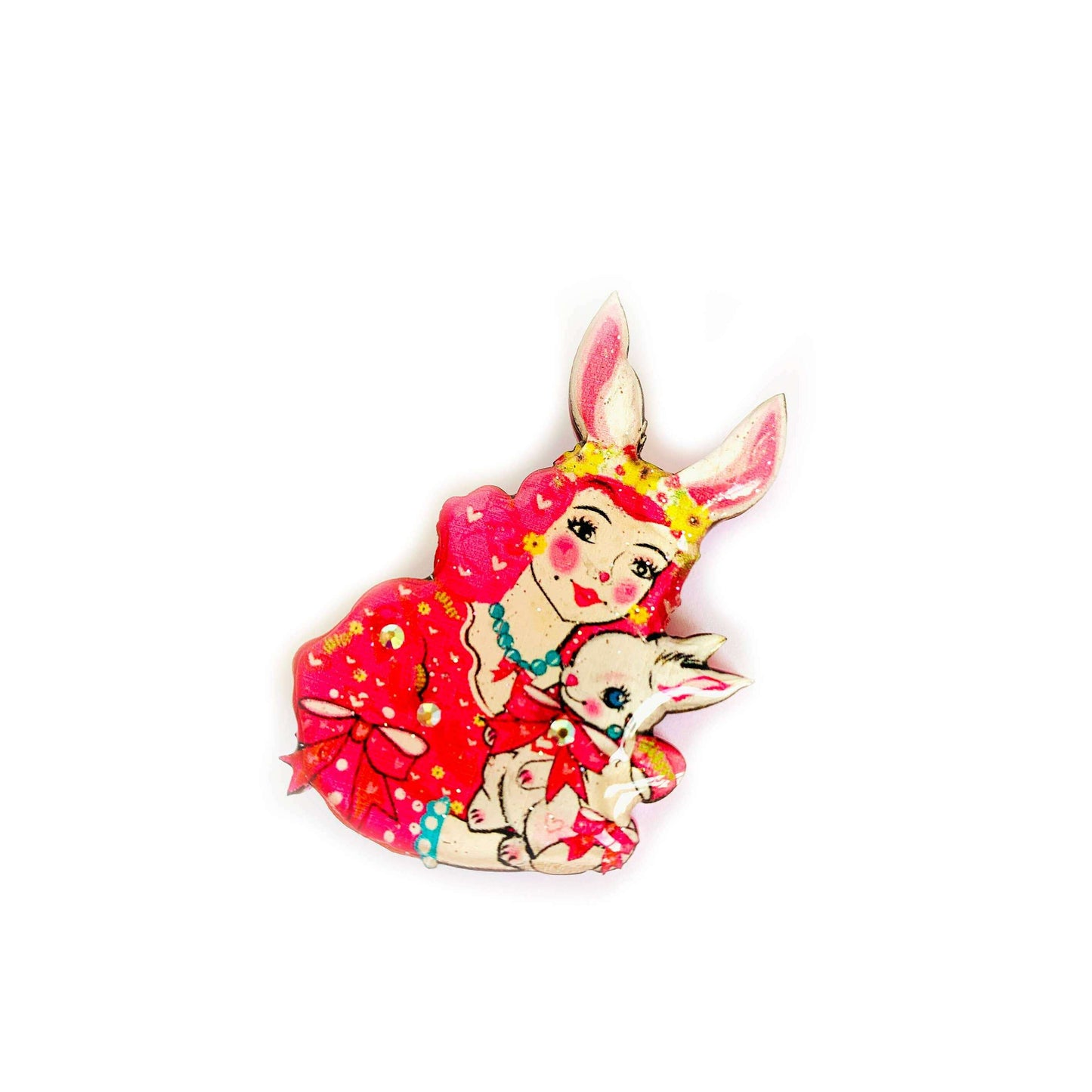 Bunny Girl Brooch by Rosie Rose Parker