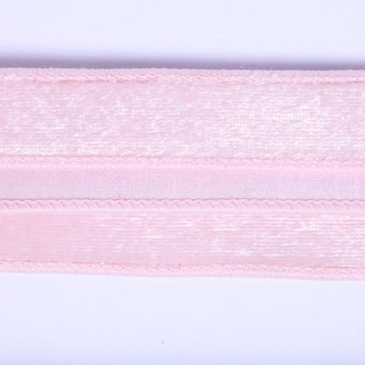 1" Velvet Luster Wired Ribbon: Light Pink (10 Yards)