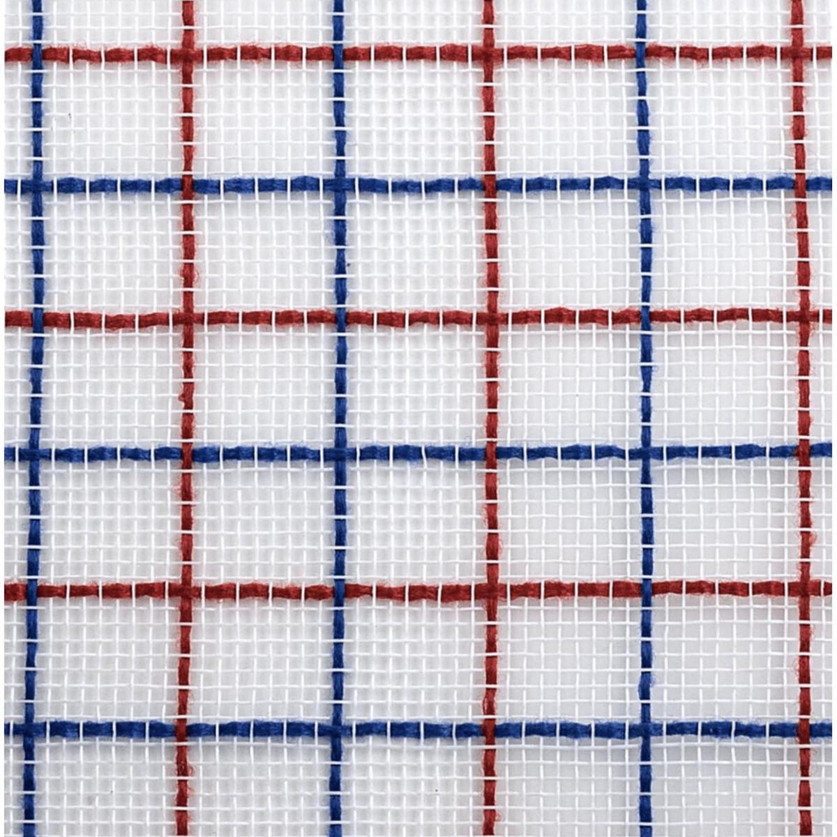 10" Fine Weave Faux Jute Check Mesh Ribbon: Patriotic