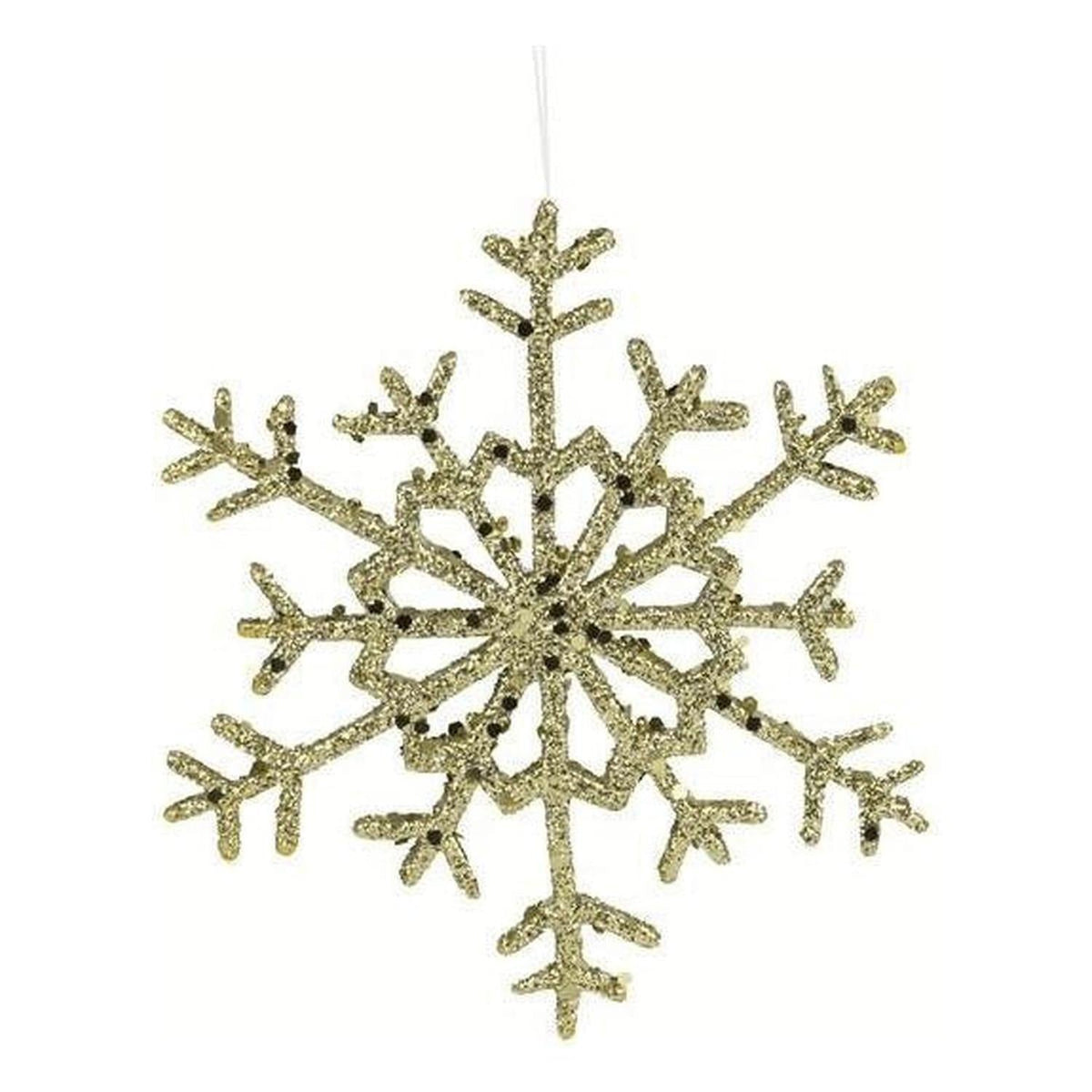 10" Glitter Snowflake Ornament: Gold (Asst 2)