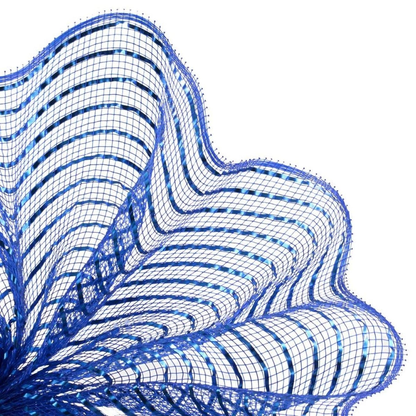 10" Matte Wide Foil Mesh Ribbon: Royal Blue